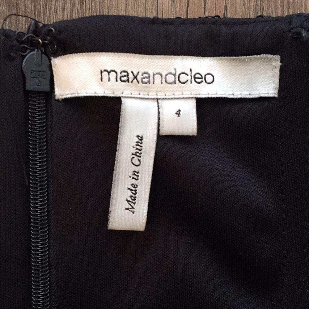 🖤Max & Cleo🖤 strapless black Monica dress size 4 - Picture 4 of 8